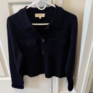 Sezane Navy Betty Cardigan